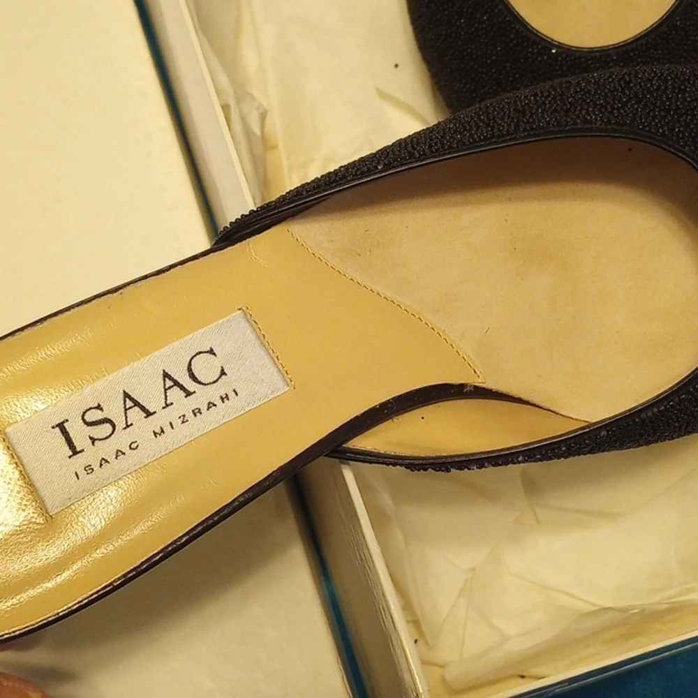 Isaac Mizrahi shoes, size 9 , beaded and leather Black - Picture 6 of 12